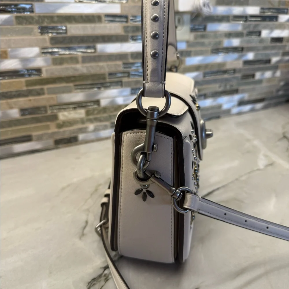 Coach White Studded Crossbody Bag - Picture 6 of 16